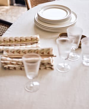 House Starter Plate - Bone China - White - Set of Four - Hover Image