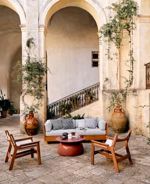 Johanna Outdoor Sofa - Harriet Stripe - Blue - Hover Image