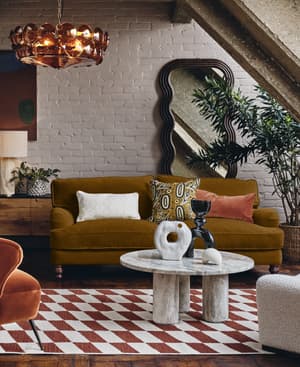 Arundel Three Seater Sofa - Velvet - Mustard - Listing Image