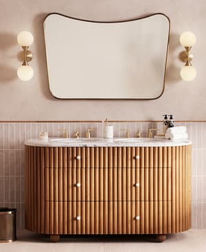 Cooper Wall Mirror - Antique Brass - Wide - Listing Image