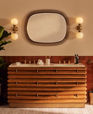 Todd Wall Mirror - Antique Brass - Hover Image