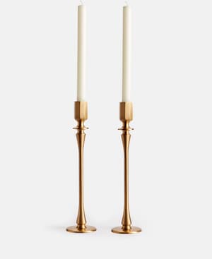 Hansen Candleholders - Brushed Brass - Set of Two - Large - Listing Image