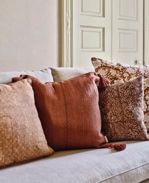 Roux Square Cushion - Rust - Listing Image
