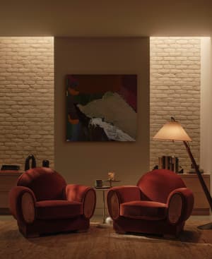 Aubin Armchair - Velvet - Rust - US - Listing Image