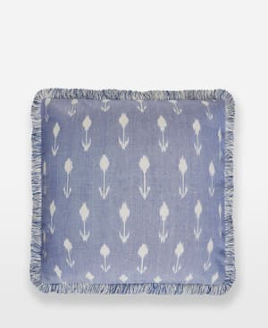 Monica Ikat Cushion - Blue - Listing Image