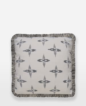 Monica Ikat Cushion - Charcoal - Listing Image