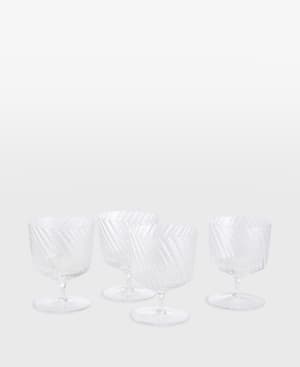 Brimscombe Optic Water Glass - Set of Four - Listing Image