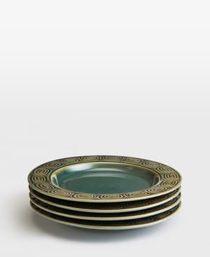 Grace Side Plate - Teal - Set of Four - Listing Image