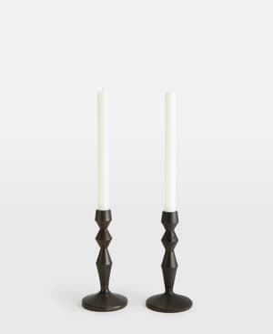 Gigi Forged Metal Small Candleholder - Set of Two - Listing Image