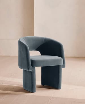 Morrell Dining Chair - Velvet - Grey Blue - Listing Image