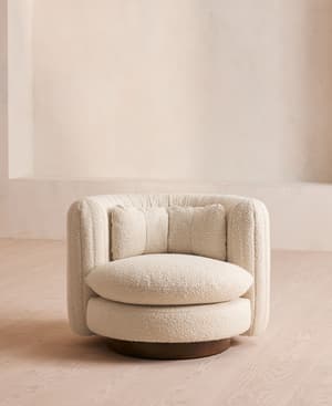 Vivienne Armchair - Boucle - Natural - US - Hover Image