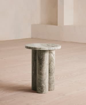 Tisbury Side Table - Dark Terra Bianca Marble - Listing Image