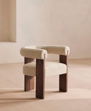 Eldon Dining Chair - Boucle - Walnut - US - Listing Image