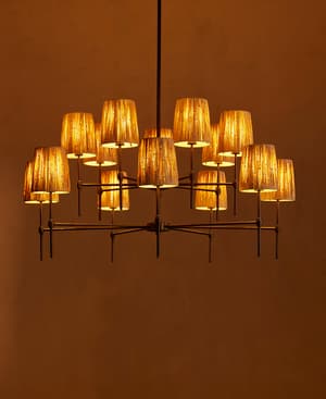 Isobella Chandelier - Blackened Brass - Large - Listing Image