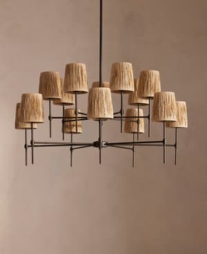 Isobella Chandelier - Blackened Brass - Large - Hover Image