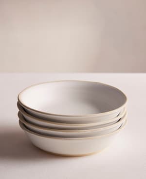 Morley Pasta Bowl - White - Set of Four - Hover Image