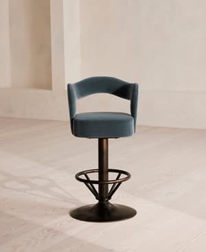 Rory Barstool - Velvet - Grey Blue - US - Hover Image