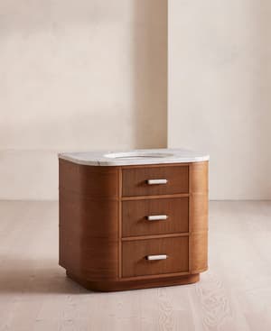 Witley Single Vanity Unit - Carrara Marble - Hover Image