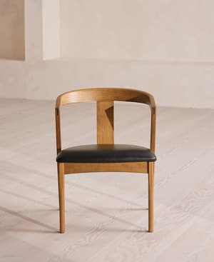 Edwin Dining Chair - Black Leather - US - Hover Image