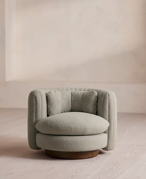 Vivienne Armchair - Textured Wool Boucle - Pistachio - US - Hover Image