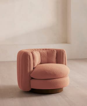 Vivienne Armchair - Textured Wool Boucle - Coral - Listing Image
