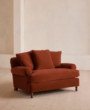 Audrey Loveseat - Velvet - Rust - US - Listing Image