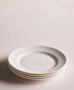 House Bread Plate - Bone China - White - Set of four - Listing Image