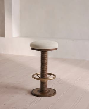 Bryden Counter Barstool - Dark Oak - Linen - Natural - US - Listing Image