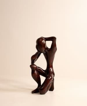 Vintage Carved Sculptural Figurine - Ebonised Wood - Listing Image
