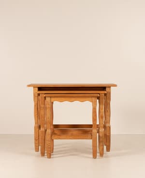 Vintage Mid Century Nesting Side Tables - Set of Three - Listing Image