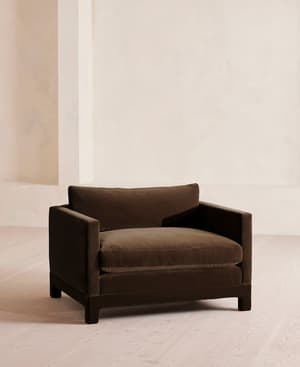 Ashford Loveseat Sofa - Velvet - Chocolate - Listing Image