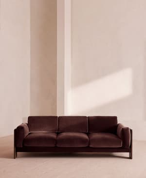 Marcia Three Seater Sofa - Aubergine Velvet - UK - Listing Image