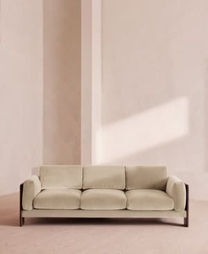 Marcia Three Seater Sofa - Oyster Velvet - US - Listing Image