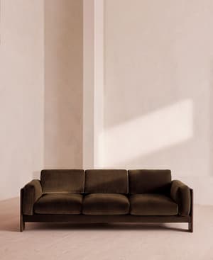 Marcia Three Seater Sofa - Velvet - Chocolate Brown - US - Listing Image