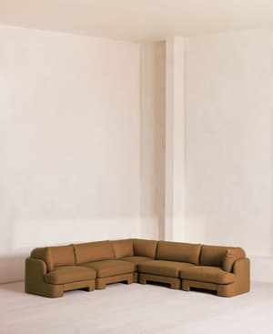 Odell Deeper Sit Modular Sofa - Corner Sofa - Linen - Ochre - Listing Image