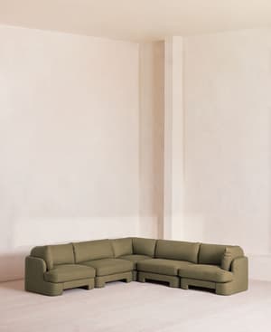 Odell Modular Sofa - Corner Sofa - Linen - Sage - Listing Image