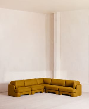 Odell Modular Sofa - Corner Sofa - Linen - Turmeric - UK - Listing Image