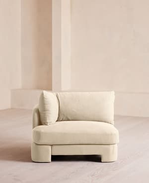 Odell Modular Sofa - Left Arm Module - Linen - Bisque - Listing Image