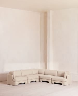 Odell Sectional Sofa - Corner Sofa - Linen - Bisque - US - Listing Image