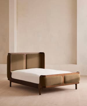 Belsa Bed - Queen - Velvet - Truffle - US - Listing Image