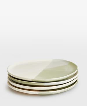 Melrose Side Plate - Green - Set of Four - Listing Image