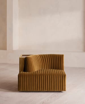 Hamish Modular Sofa - Left Arm Module - Velvet - Mustard - Listing Image