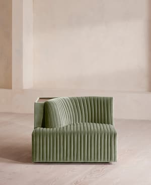 Hamish Modular Sofa - Left Arm Module - Velvet - Seafoam - UK - Listing Image