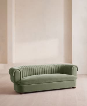 Rava Three Seater Sofa - Velvet - Seafoam - UK - Hover Image