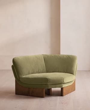 Tellis Corner Chair - Velvet - Lichen - US - Hover Image