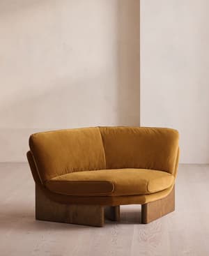 Tellis Corner Chair - Velvet - Mustard - US - Hover Image