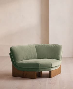 Tellis Corner Chair - Velvet - Seafoam - UK - Hover Image