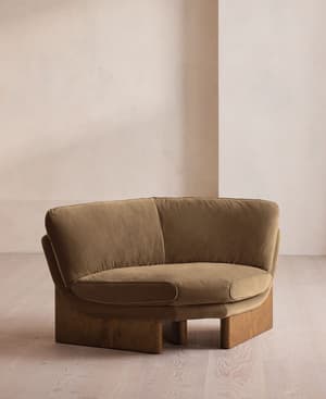 Tellis Corner Chair - Velvet - Truffle - US - Hover Image