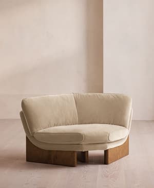 Tellis Corner Chair - Velvet - Oyster - US - Hover Image