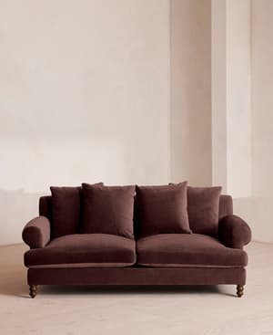 Audrey Two Seater Sofa - Velvet - Aubergine - US - Listing Image